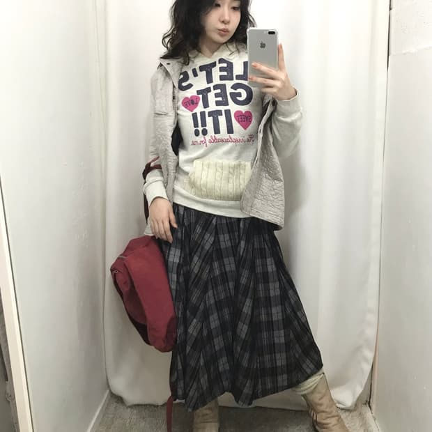 오트밀 후디 코디 세트 🤍