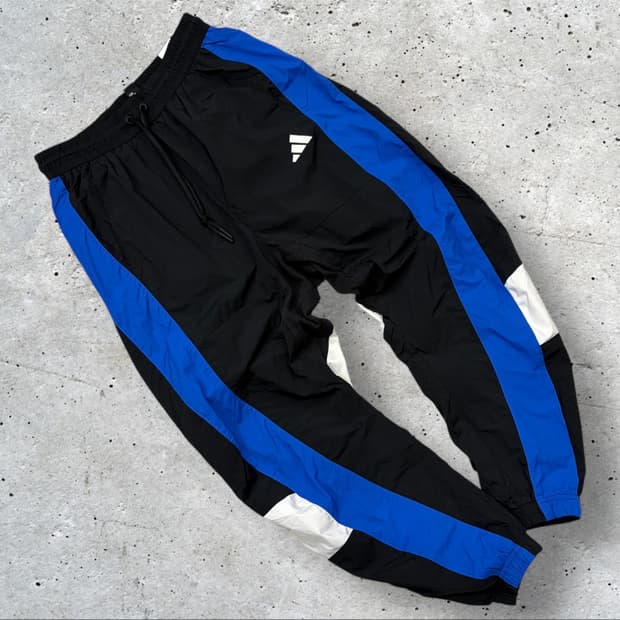 [L] 19s 아디다스 SHAPE 블랙/블루 트랙 팬츠 C75