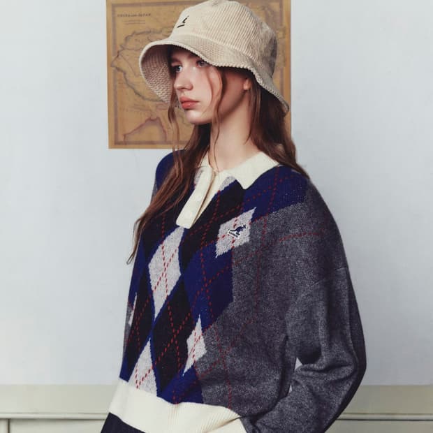 캉골 아가일 스웨터