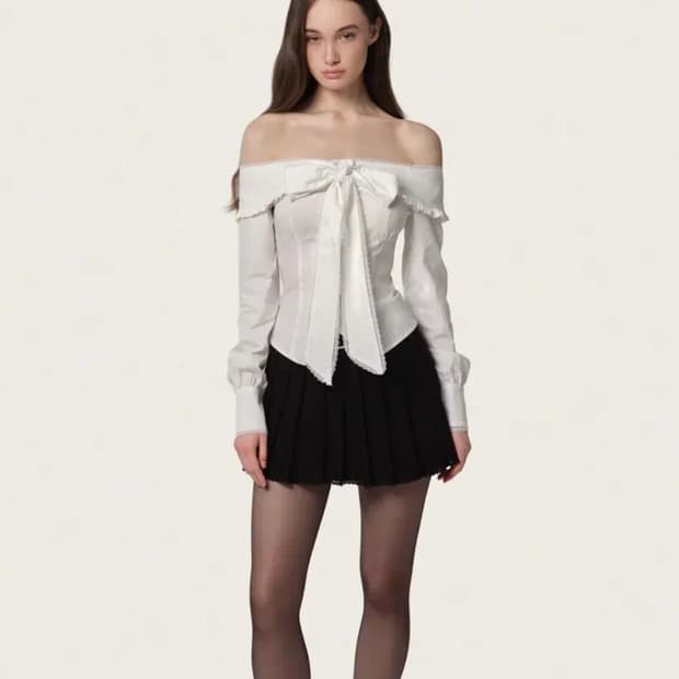 클리시어 비러브드 리본 블라우스 Beloved ribbon blouse