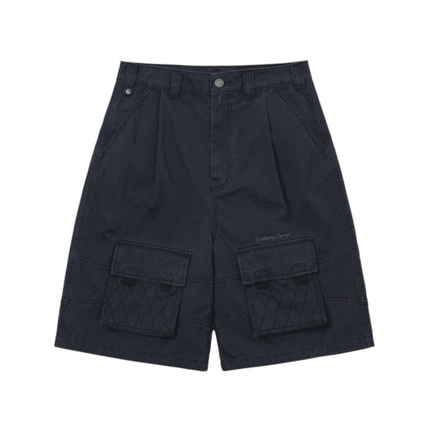웰빙익스프레스 Washed Cargo Shorts Deep Navy