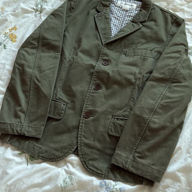 꼼데가르송  카키 블레이저자켓