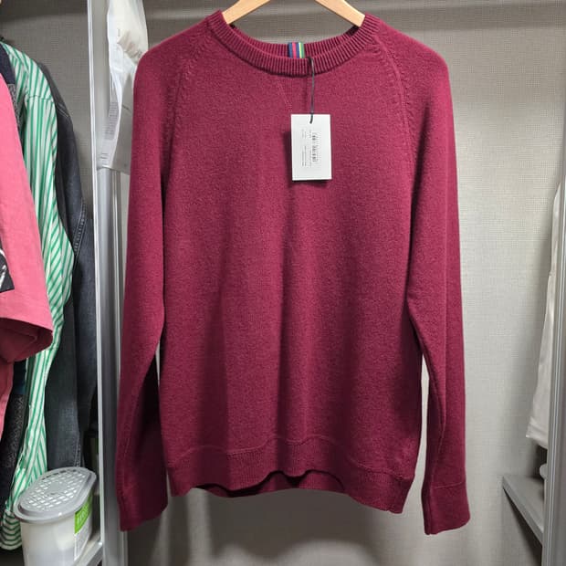 [새제품] 폴스미스 울니트 버건디 M