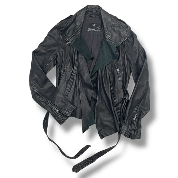 AllSaints 올세인츠 드레이프 레더 자켓