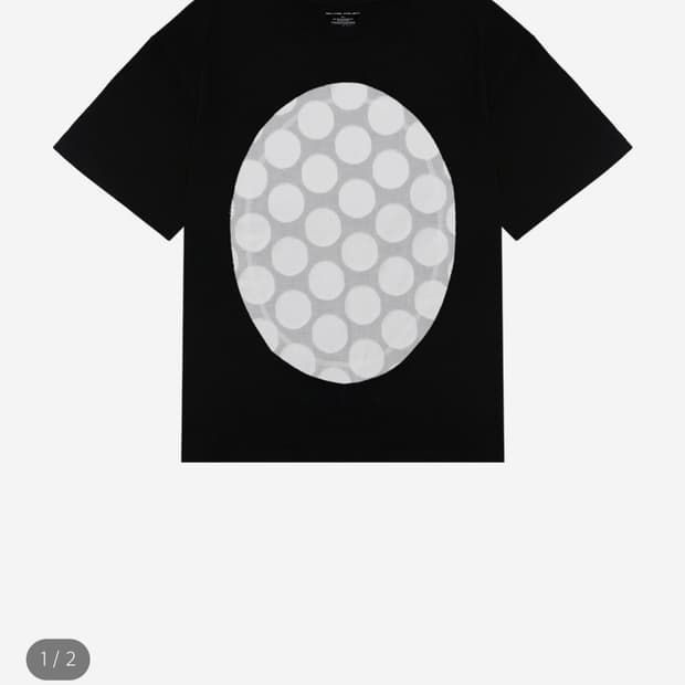 셀비지 프로젝트 1/100 t shirt "egg" (black) 