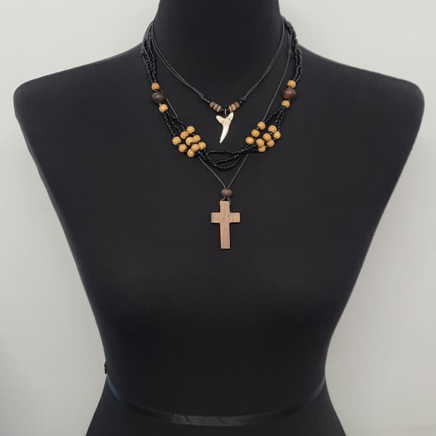 vintage cross  necklace set