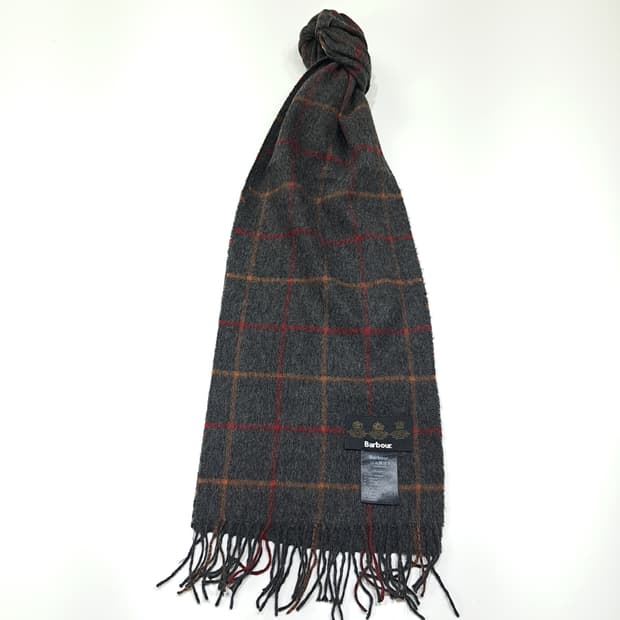 MX467 바버 램스울 3로얄워런트 윈도우페인 차콜 머플러 목도리