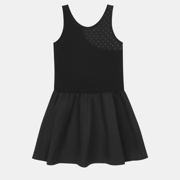 오헤시오 LAYERED FLARE DOT DRESS
