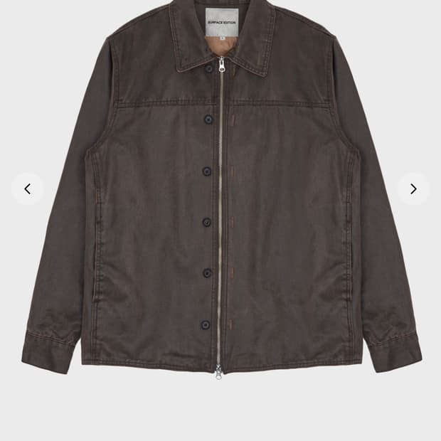 BUTTON SHIRT JACKET BROWN