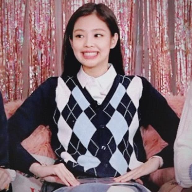 브랜디멜빌 아가일 가디건(제니착용