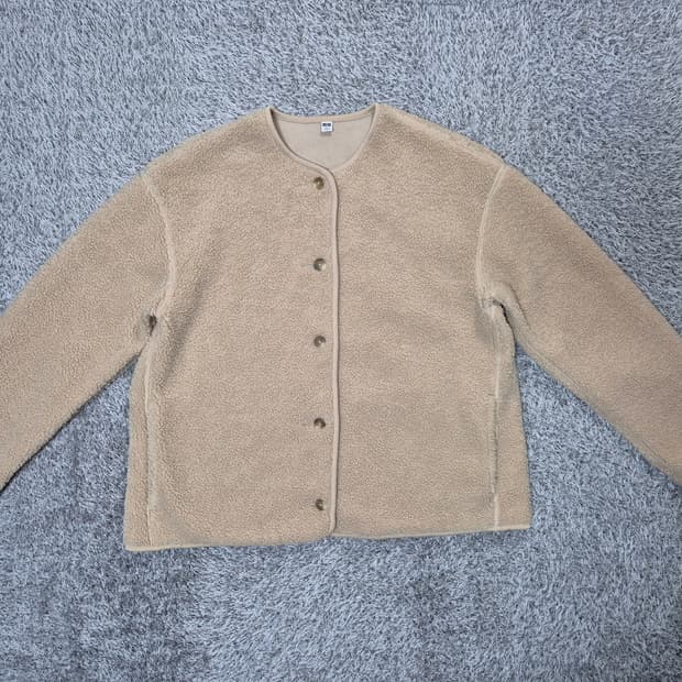 유니클로 여성 보아후리스 가디건 XL