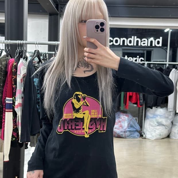 히스테릭 글래머 블랙 롱슬리브