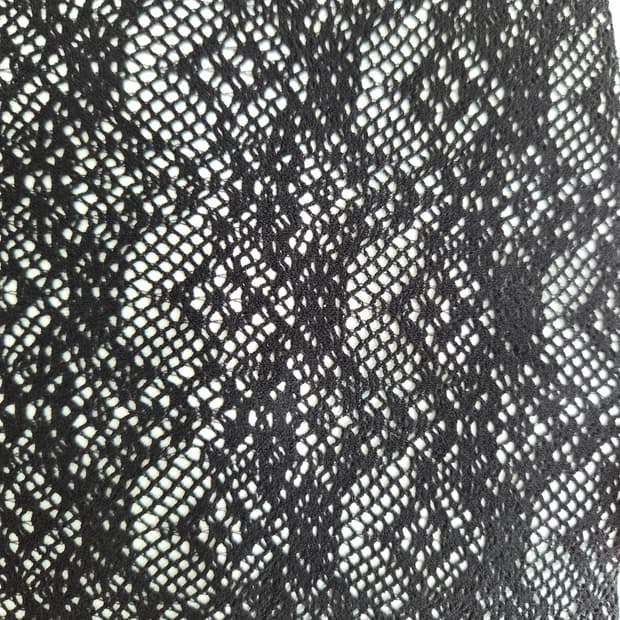 EMODA 레이스 패턴 블랙 팬티스타킹