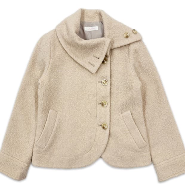 빈티지 Joseph peck 아이보리 싱글 모리 하프 코트