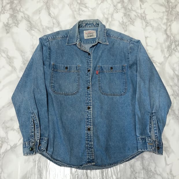 리바이스 오리지널 웨스턴 데님 셔츠 여성용