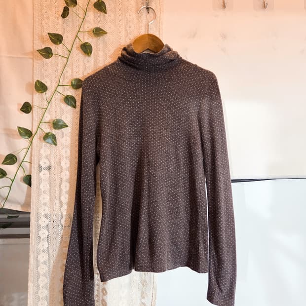 초코 도트 목폴라 슬리브