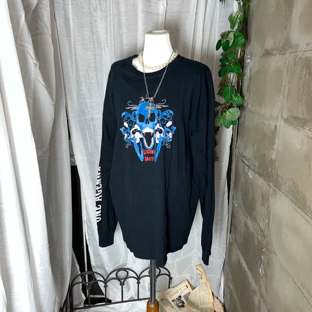 고스펑크 스컬 롱슬리브