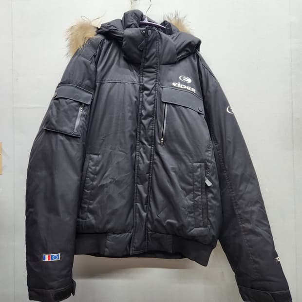 아이더 700 덕다운 후드(너구리)숏패딩 L(XL)