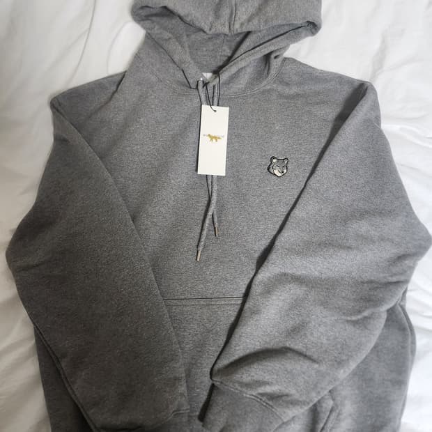 메종키츠네 그레이 후드