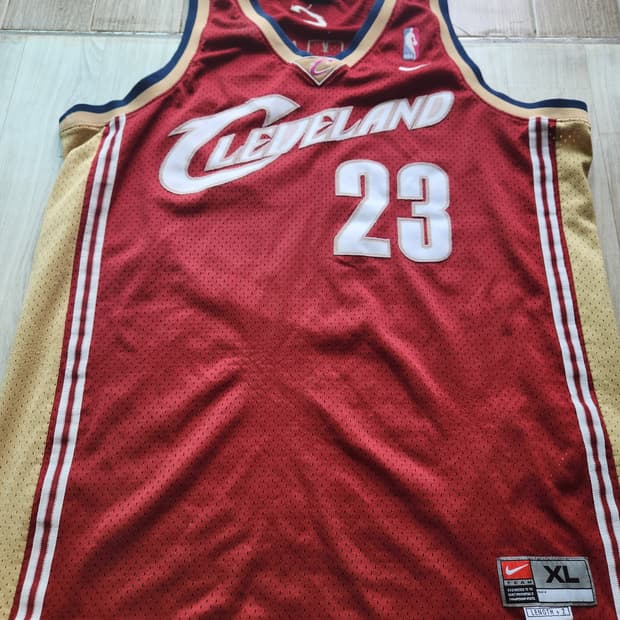 나이키 NBA 르브론 제임스 클리블랜드 1기 어센틱 저지 XL