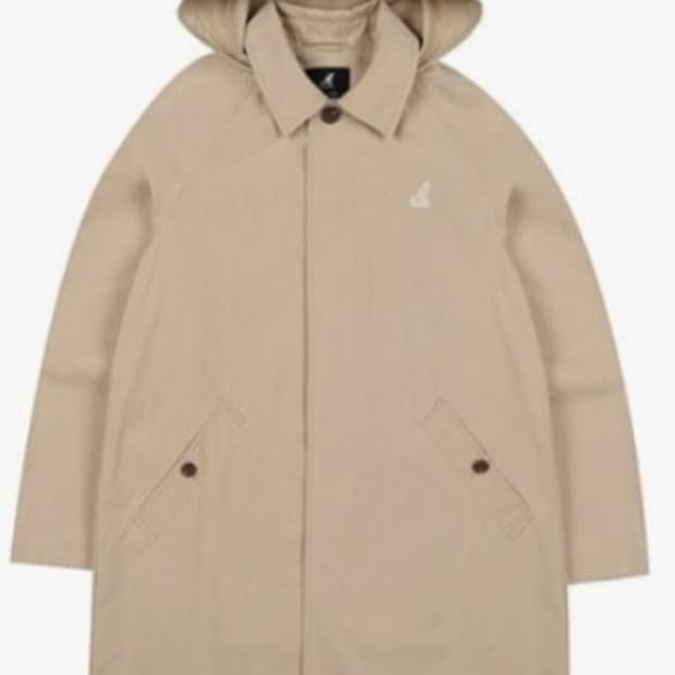 캉골 후드 트렌치 자켓