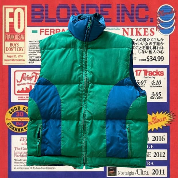 Vintage 80's Down Puffer Vest 