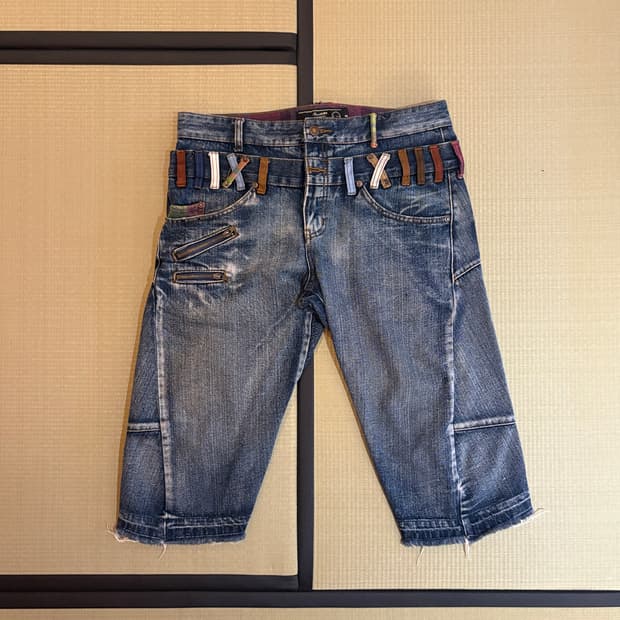 Brthbreath 레이어드 데님 팬츠