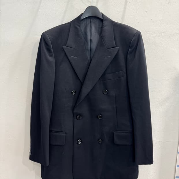 japan vintage 울소재 더블 블레이저