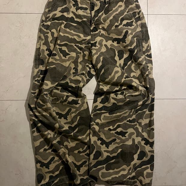 Elfric Eden 카모 와이드 팬츠 xl