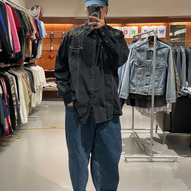 빈티지 빅사이즈 웨스턴 셔츠