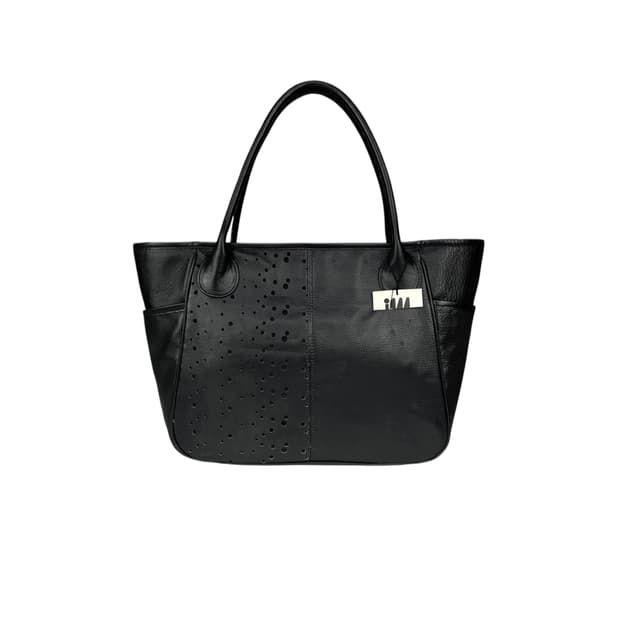 punched eco leather bag