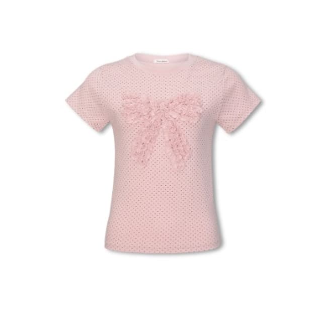 INNER MUSEUM Dot Frill Ribbon T-Shirt