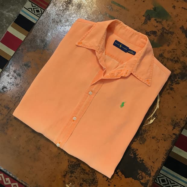 폴로랄프로렌 라이트 오렌지 린넨 셔츠 남성 105 110 사이즈