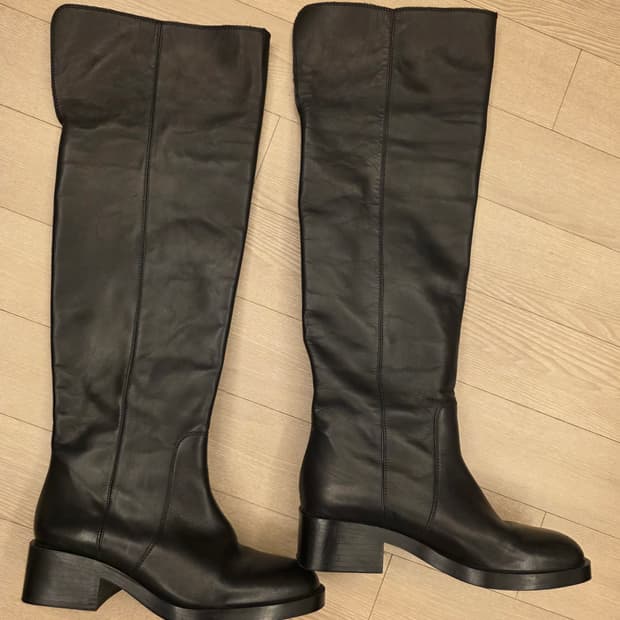 ZARA 오버니 가죽 부츠 39(250)