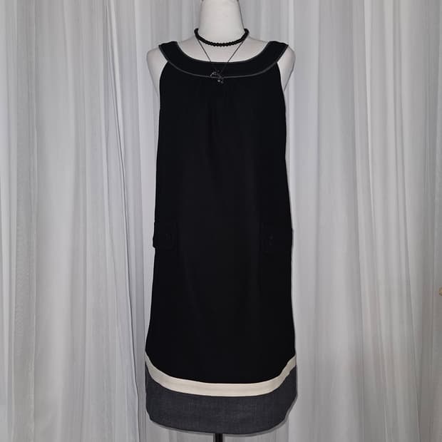 entertainer 공겜여주 라운드 홀터넥 코튼 원피스