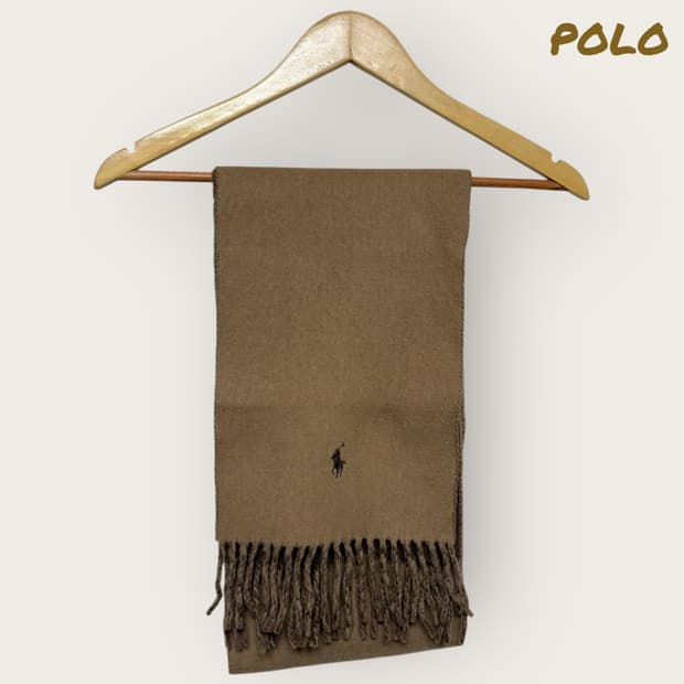 폴로 랄프로렌 브라운 울혼방 머플러 목도리