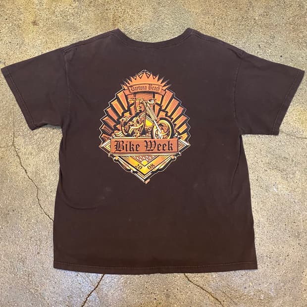 미국 빈티지 바이크위크 프린팅 반팔티 락티셔츠
