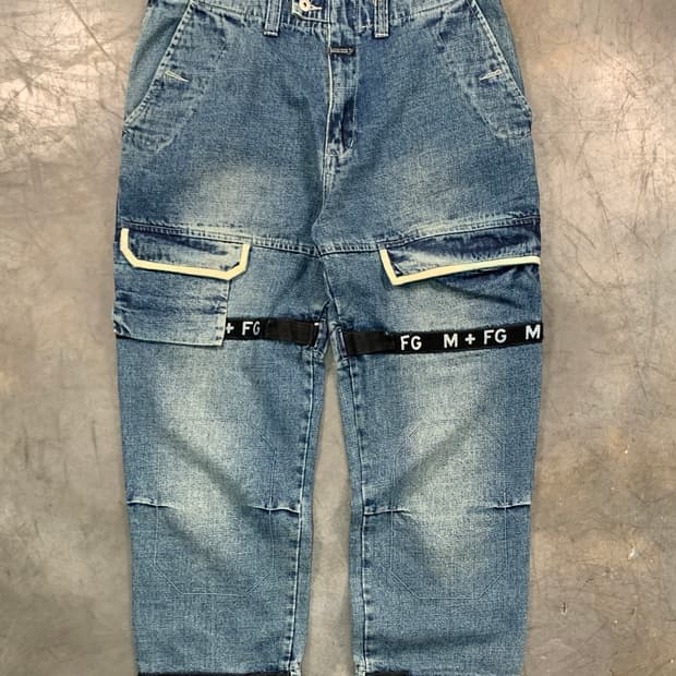 00s 마리떼 프랑소와 저버 테이핑 데님 팬츠