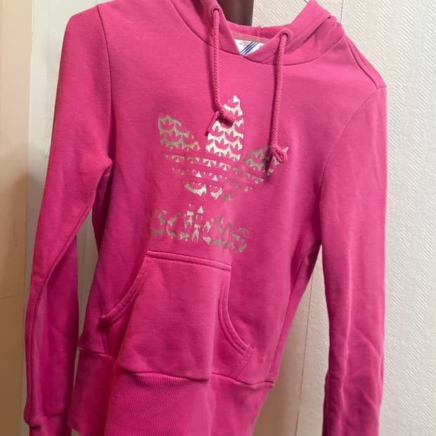아디다스 핑크 후드티 XS