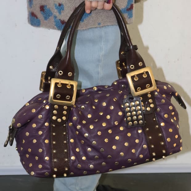 Be&D 램스킨 레더 스터드 백