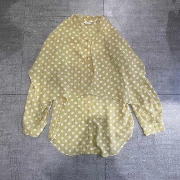 일본빈티지 Claudelema 하구미모리걸 달천깔페어리 세일러도트블라우스