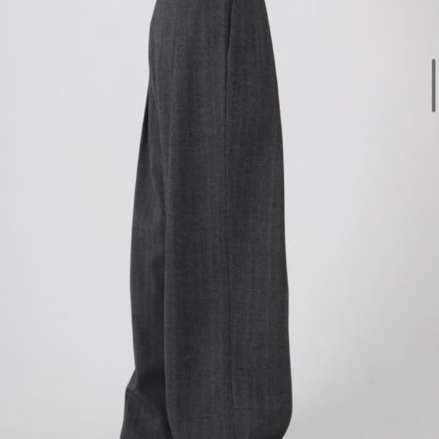 트리밍버드 Inward Pintuck Wide Slacks M 다크그레이