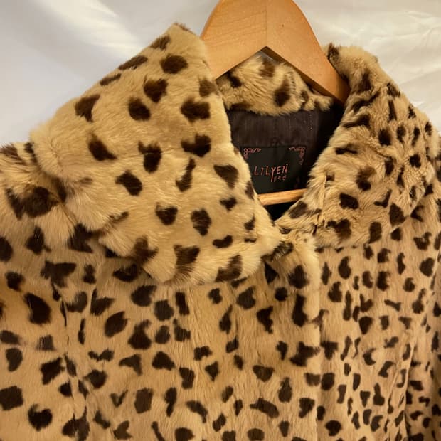 빈티지 페이크 퍼 호피 자켓