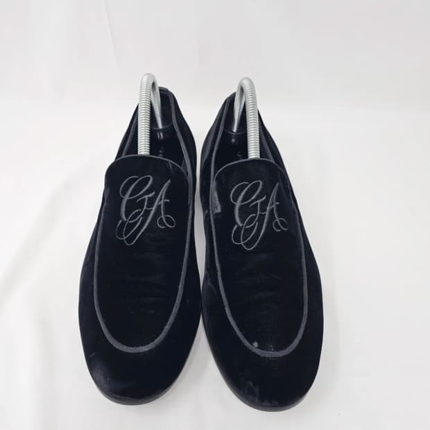 조르지오 아르마니 블랙 벨벳 로퍼 8