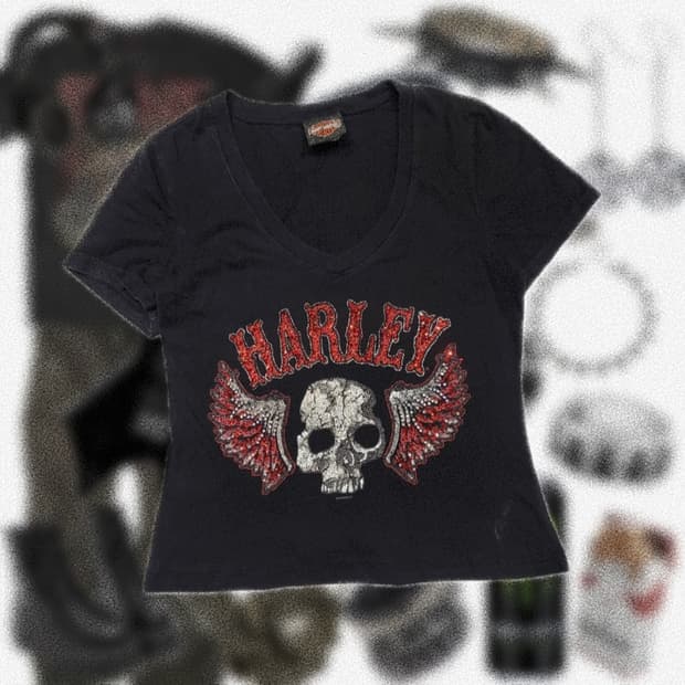 할리데이비슨 락시크 펑크 반팔탑