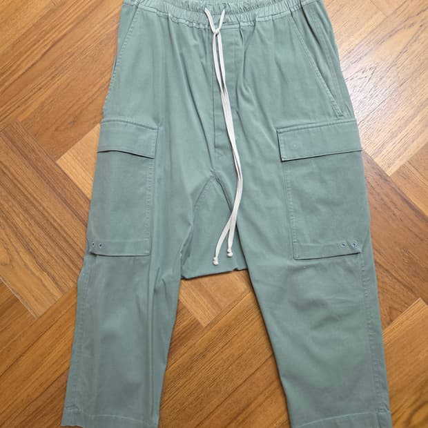 릭오웬스 sage 드로스트링 카고 팬츠