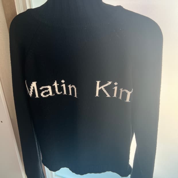 마뗑킴 블랙 니트 집업 S