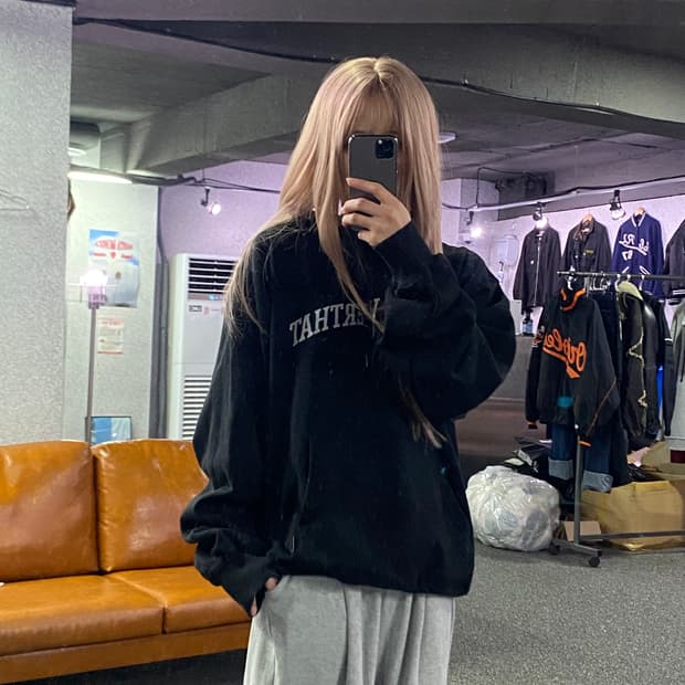 디스이즈네버댓 자수 스펠아웃 빅로고 후드티 B2657