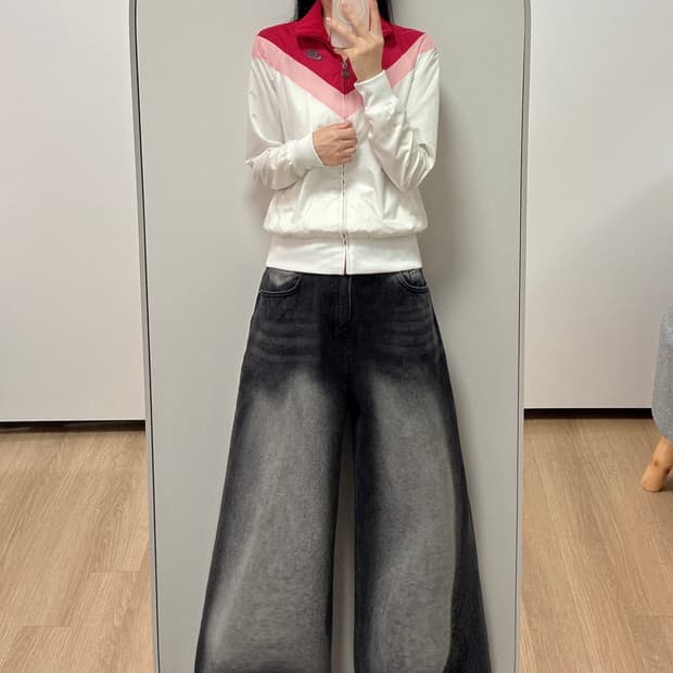 나이키 00s 화이트 핑크 바람막이 자켓