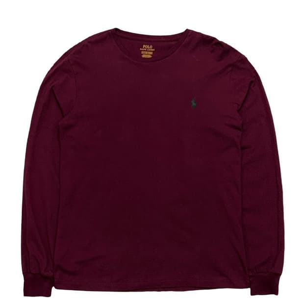 RALPH LAUREN 버건디 롱슬리브 S